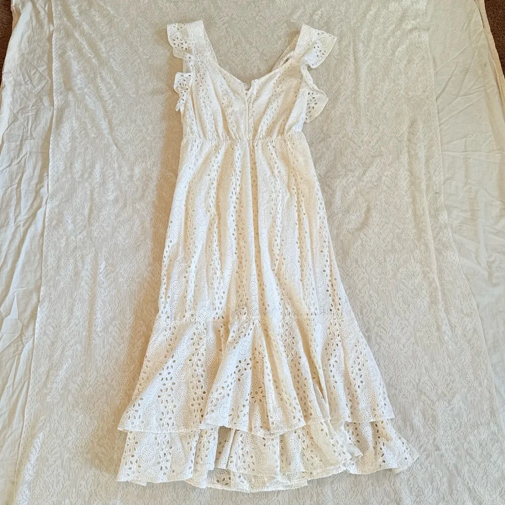 Cleobella Karina eyelet tiered ruffle romantic maxi dress - Picture 2 of 11